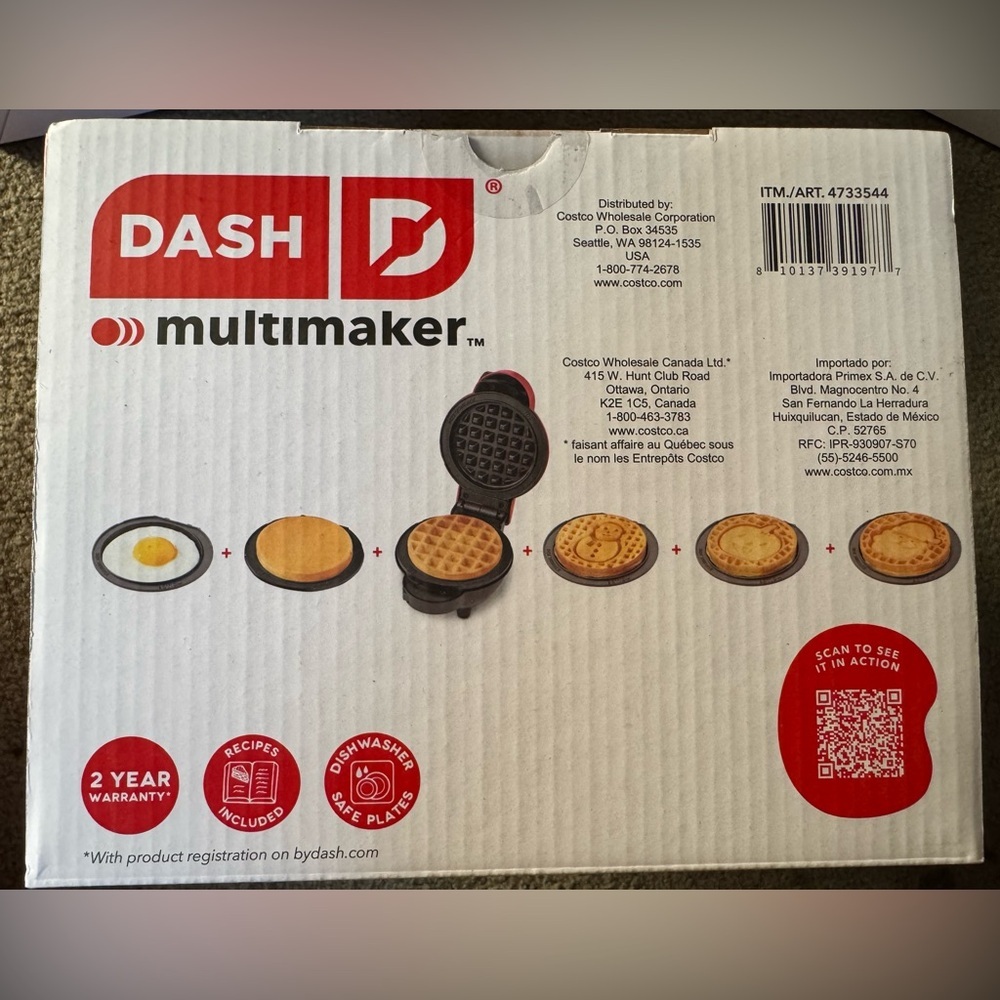 🚫SOLD🚫 DASH Multi-Plate MiniMaker with/7 Removable Plates - Picture 5 of 5
